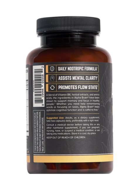 Alpha Brain by Onnit - 30 & 90 Capsules - Image 5